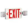 Exitronix VLED-U-WH-EL90L-G2 Red LED Exit Sign & Emergency Light Combo, White, Self-Testing