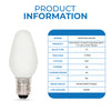 Westinghouse 5510900 C7 LED Specialty Non-Dimmable Night Light Bulb - 0.75-Watt - Frosted - 2700 Kelvin - E12 Base (2-Pack)