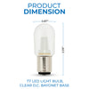 Westinghouse 4512000 T7 LED Specialty Light Bulb - 1.5 Watt - Clear - 2700 Kelvin - D.C. Bayonet Base