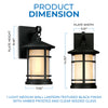 Westinghouse 6312400 1 Light Medium Wall Lantern Textured Black Finish with Amber Frosted and Clear Seeded Glass