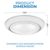 Westinghouse 6323100 Large LED Surface Mount Brushed Nickel Finish with Frosted Lens - Dimmable