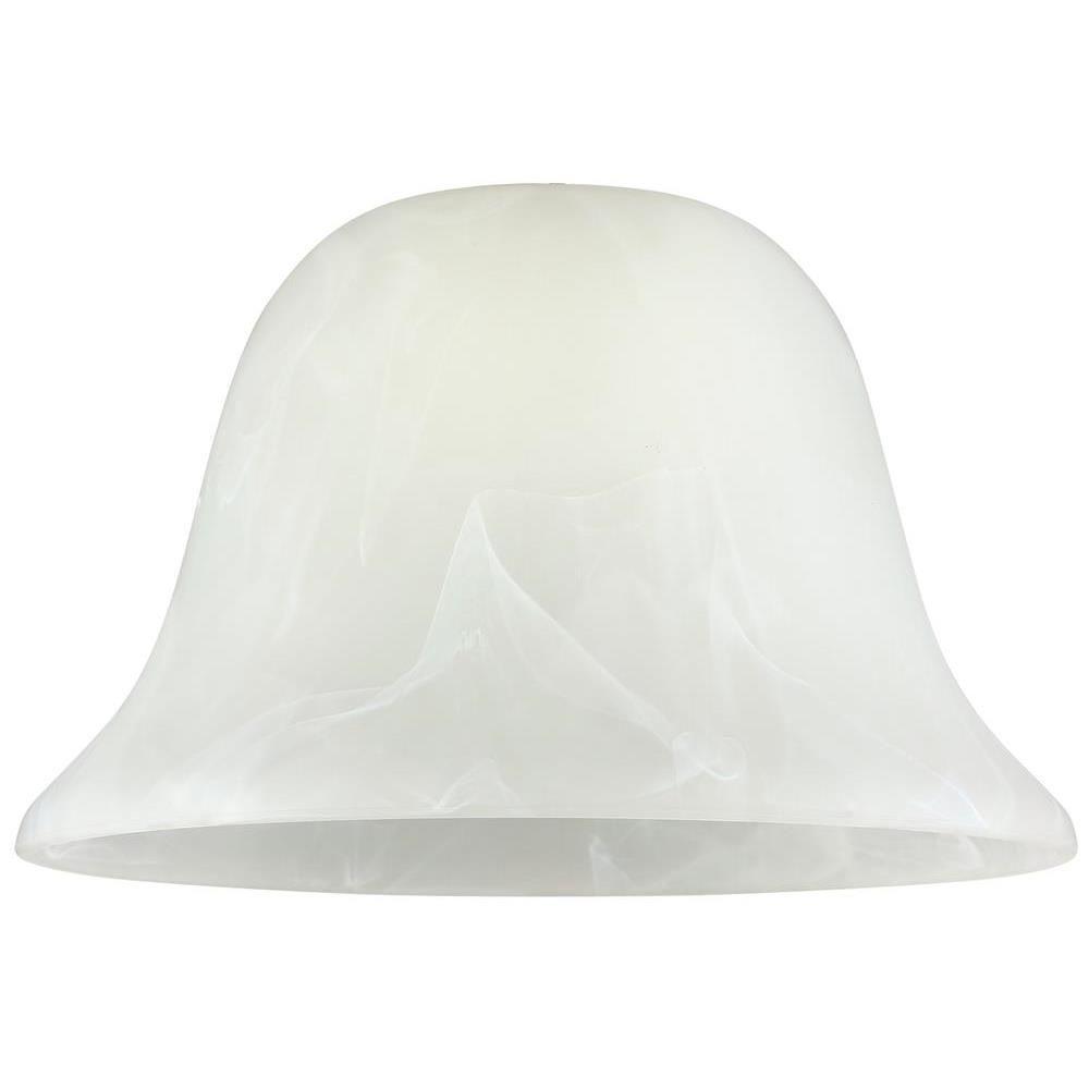 Westinghouse 8100000 White Alabaster Flared Bell Shade ...