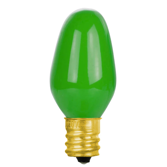 Incandescent - C7 Colored Night Light - 7 Watt -Green - Green