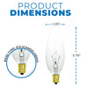 Incandescent - Chandelier - 40 Watt - 388 Lumens  - Warm White - 2700 Kelvin