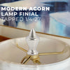 Westinghouse 7016400 Modern Acorn Lamp Finial Brushed Nickel Finish
