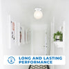 Westinghouse 6107000 LED Flush Mount Ceiling Fixture - 5.83 Inch - 8 Watt - White Finish - White OpalGlass Globe