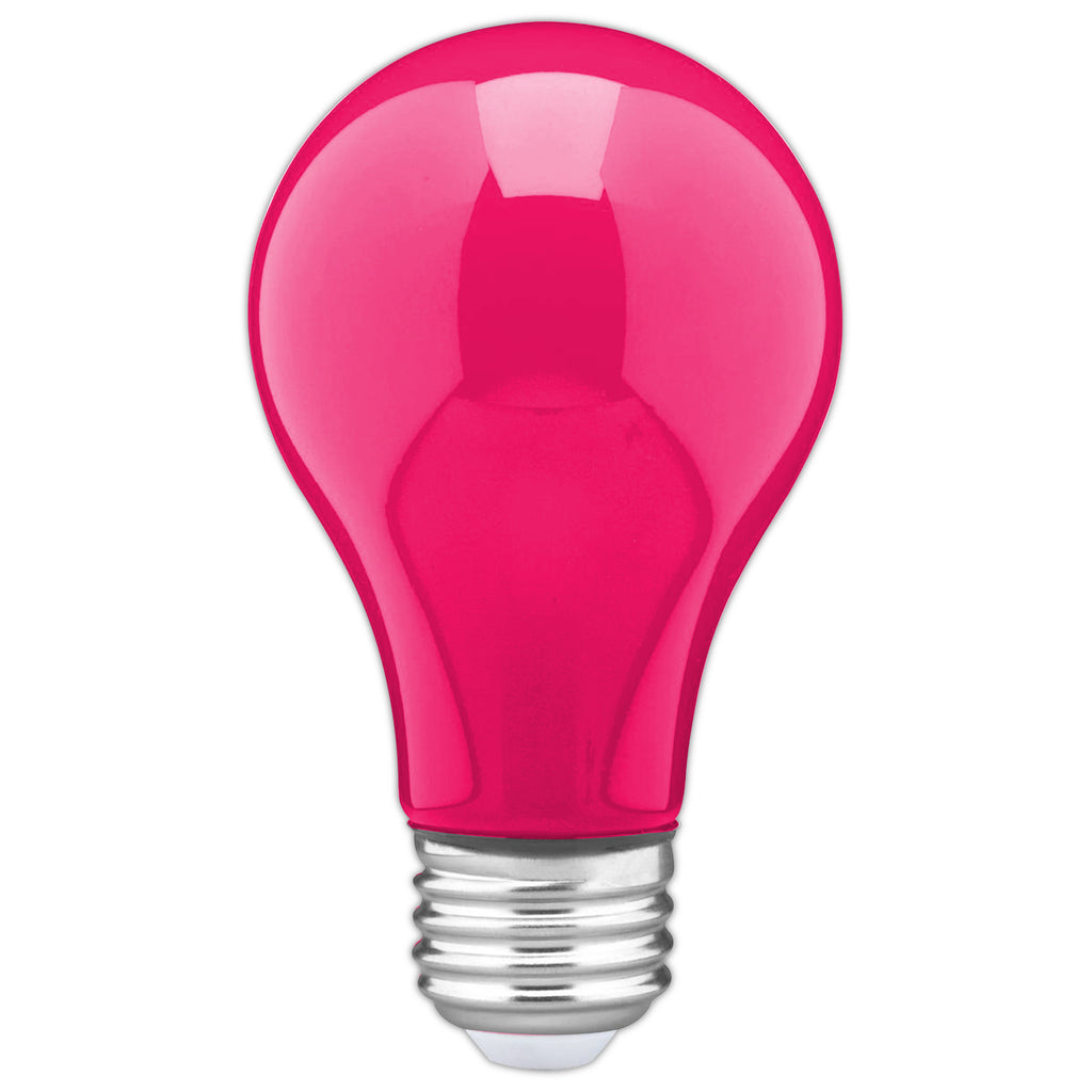 Satco S14989 - 8 Watt A19 LED Ceramic Pink