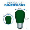 Satco S9171 LED S11 and S14 shape S14 Green