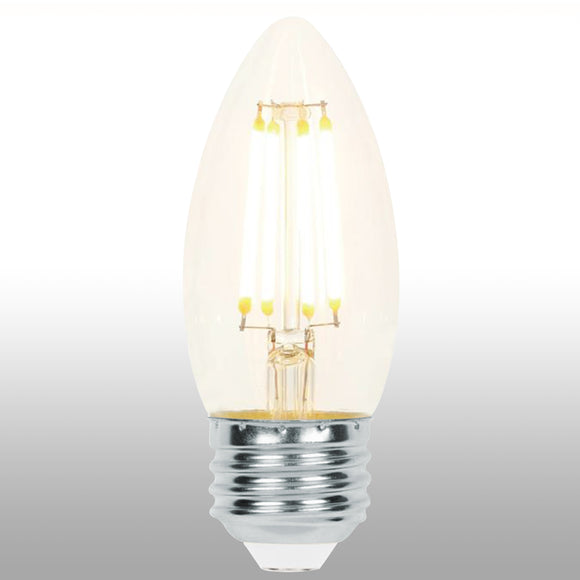 Westinghouse 4316900 Filament LED B11 Decorative Dimmable Light Bulb - 4.5 Watt - Clear - 2700 Kelvin - E26 Base
