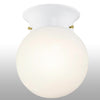 Westinghouse 6107000 LED Flush Mount Ceiling Fixture - 5.83 Inch - 8 Watt - White Finish - White OpalGlass Globe