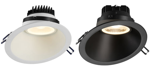 Lotus LED Lights LRG6-35K-HO-6RSL-BK - 6 Inch Downlight 30 Degree Sloped Regressed Gimbal - 18 Watt - 3500 Kelvin - Black Finish