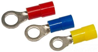 Morris Products 11380 Ring Terminal, Nylon Insulated, Red  (Pack of 100)