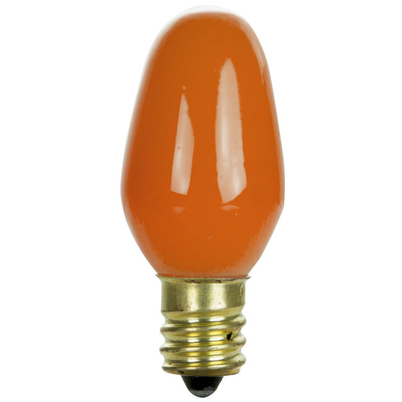 Incandescent - C7 Colored Night Light - 7 Watt -Orange - Orange