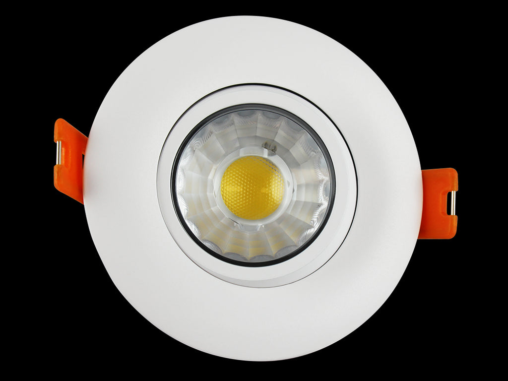 3 Inch Recessed Gimbal LED Downlight - 8 Watt - 600 Lumens - 5000K Kelvin - 81 CRI - 50000 Average Rated Hours - Dimmable - LR23245