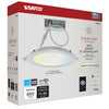 Satco S11262 - 12 Watt - LED Ultra Thin Direct Wire Downlight - 6 Inch - Tunable White - Round - Starfish IOT - 120 Volt - 850 Lumens