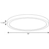 LED Fixture 18 Inch EdgeLit Flush Mount - 3000 Kelvin - 23 Watt - 90 CRI - White Finish
