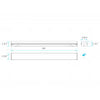 Luxrite LR25129 - 4 Ft Linear LED Fixture - 3 CCT Select - 40 Watt - 4600 Lumens (Previously LR25127 & LR25128)