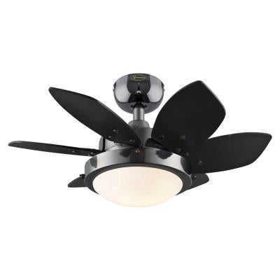 Westinghouse 7224600 Indoor Ceiling Fan with Dimmable LED Light Fixture, 24 inch, Gun Metal Finish,
Reversible Blades, Opal Frosted Glass