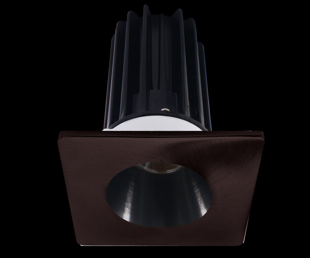 Lotus LED-2-S15W-5CCT-2RRBK-2STBZ-24D 2 Inch Square Recessed LED 15 Watt Designer Series - 5CCT Selectable - 1000 Lumen - 24 Degree Beam Spread - Black Reflector - Bronze Trim