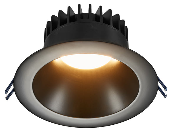 Lotus LED Lights - 6 Inch Round Deep Regressed LED 18 Watt Open Plenum - 5000 Kelvin - Black Reflector - Black Trim