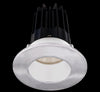 Lotus LED 2 Inch Round Recessed LED 15 Watt High Output Designer Series - 3000 Kelvin - White Reflector - Trim Chrome