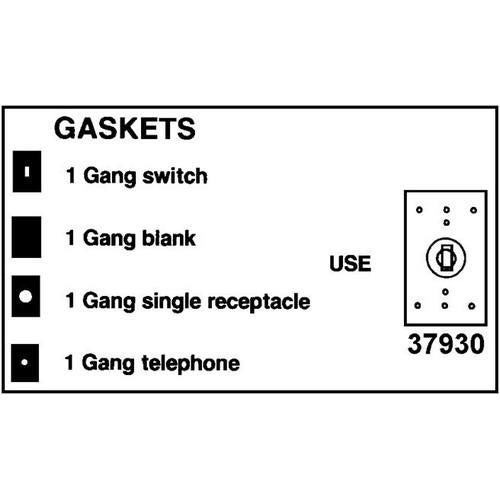 Morris Products 37930 1 Gang Gasket Sw/Rec
