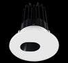 Lotus LED 2 Inch Round Recessed LED 15 Watt High Output Designer Series - 3000 Kelvin - Black Reflector - Slot Aperture Trim