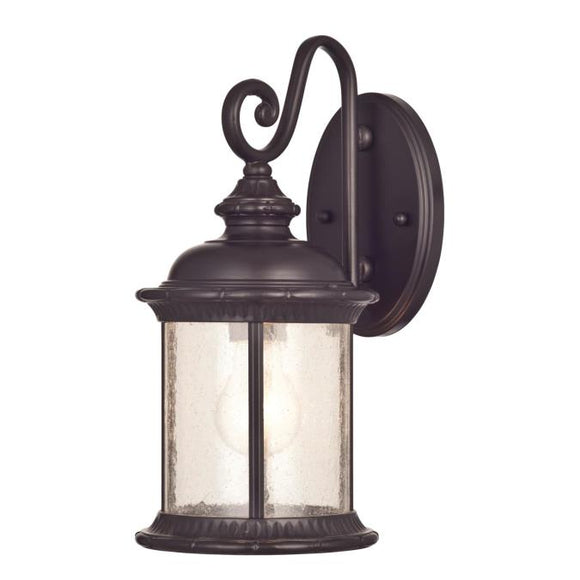 Westinghouse 6230600 1 Light Wall Lantern Oil Rubbed Bronze Finish with Clear Seeded Glass