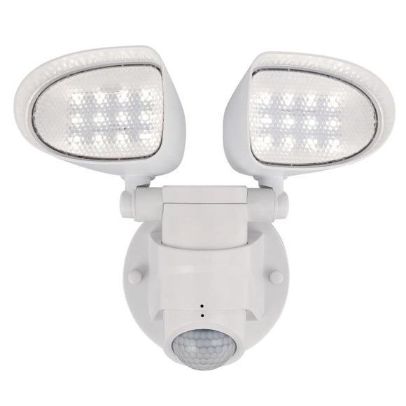 Westinghouse 6364200 Two Light LED Security Light Wall Fixture - Motion Sensor - White Finish - Acrylic Lens