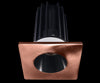 Lotus LED 2 Inch Square Recessed LED 15 Watt High Output Designer Series - 2700 Kelvin - Black Reflector - Trim Copper