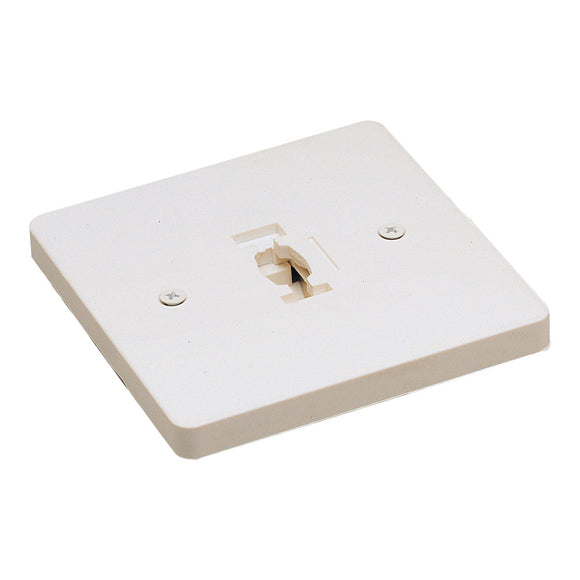 Nora Lighting NT-319W - Monopoint Canopy for Line Voltage Track Head - Square - White finish