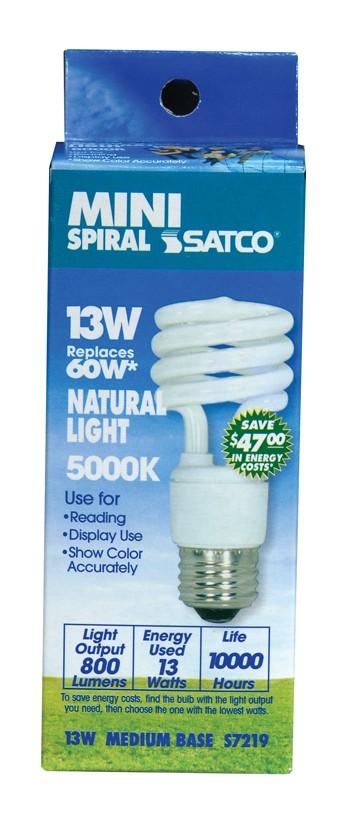 Satco S7219 Compact Fluorescent Spirals T2