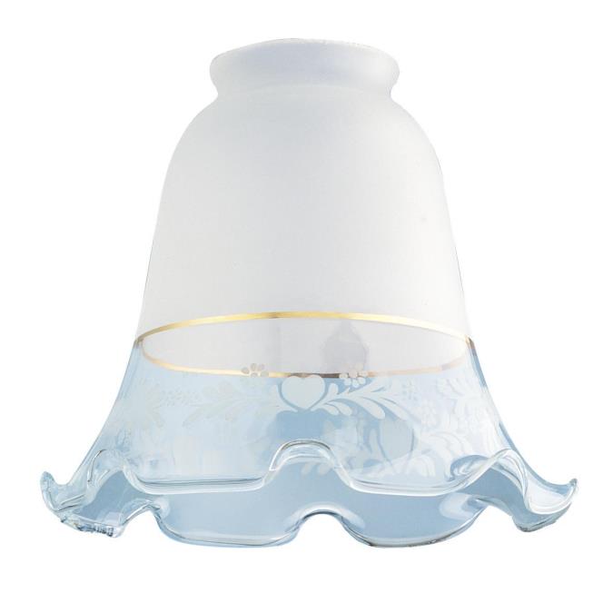 Westinghouse 8108200 Clear and Frosted with Gold Band Crimp Shade