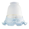 Westinghouse 8108200 Clear and Frosted with Gold Band Crimp Shade