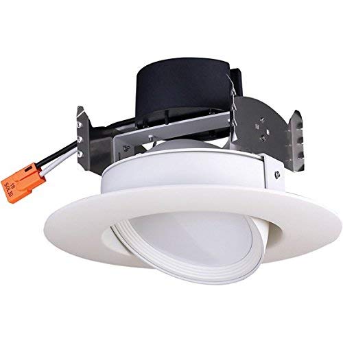 Satco S29464 - LED Downlight Retrofit - Gimbaled - 9.5 Watt - 4 Inch - 3000 Kelvin - 40 Degree Beam Spread - White Finish