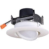 Satco S29464 - LED Downlight Retrofit - Gimbaled - 9.5 Watt - 4 Inch - 3000 Kelvin - 40 Degree Beam Spread - White Finish
