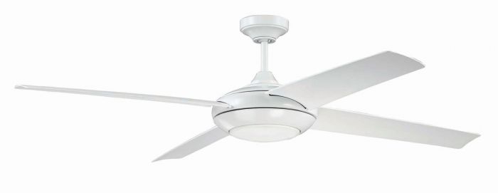 Craftmade MOD60W4 - 60 Inch Ceiling Fan w/DC Motor, Blades, LED Light Kit White