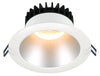 Lotus LED Lights 6 Inch Round Deep Regressed LED 18 Watt Open Plenum - 2700 Kelvin - Silver Reflector White Trim