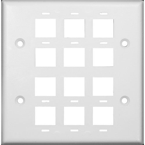 Morris Products 88172 12 Port Cat5 Plate WH