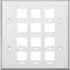 Morris Products 88172 12 Port Cat5 Plate WH
