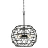 Westinghouse 6367900 Four Light Chandelier - Matte Black Finish