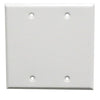 Morris Products 83322 White 2 Gang Blank Metal