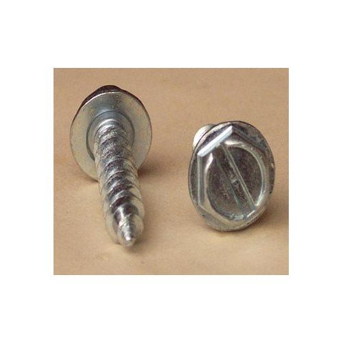 Morris 30232 Sheet Metal Screw, Hex/Slot Washer Head, 8" x 2" (Pack of 100)