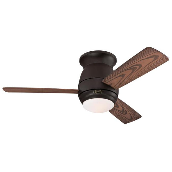 Westinghouse 7217800 Indoor/Outdoor Ceiling Fan with Dimmable LED Light Kit - 44 inch - Oil Rubbed Bronze Finish - Reversible ABS Blades - Frosted Opal Glass