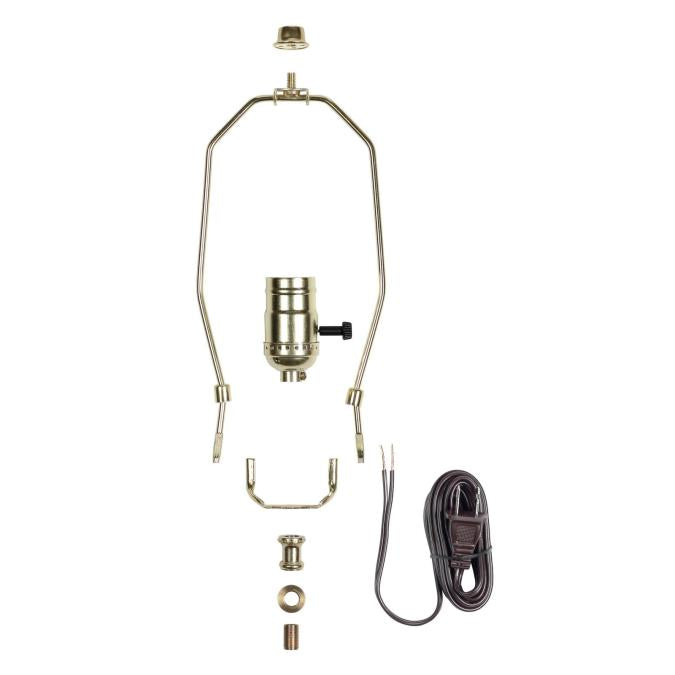 Westinghouse 7026800 Make-A-Lamp 3-Way Socket Kit Polished Brass Finis –