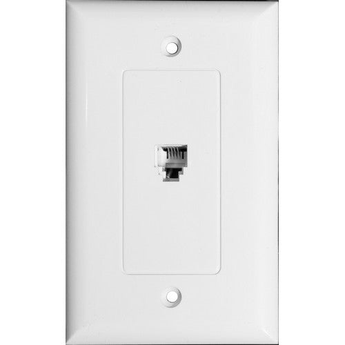 Morris Products 80061 1 Pc Decor Phone Jack Wh