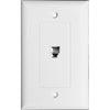 Morris Products 80061 1 Pc Decor Phone Jack Wh