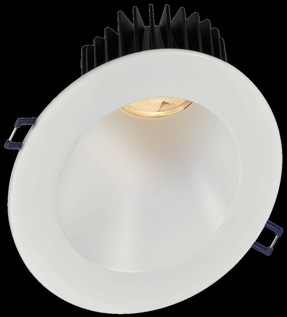 Lotus LED Lights LD4R-27K-5R-SL30-WH 5 inch 30 deg. Sloped Round Deep Regressed LED Downlight - 15 Watt - 2700 Kelvin - 30 degree Beam Angle - 1100 Lumen - White Trim - Type IC Air-Tight Wet Plenum- Energy Star -CRI 90+