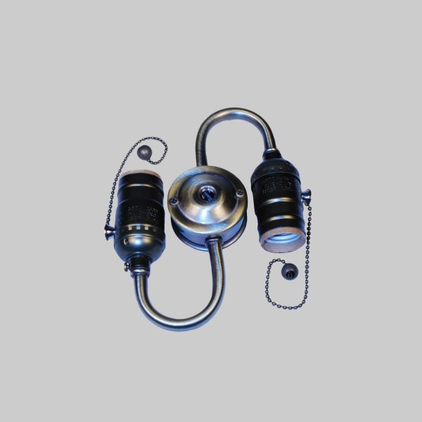 Kirks Lane-77924 - wired antique finish s cluster w/sockets