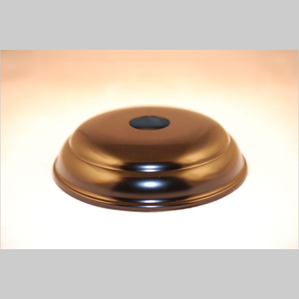 Kirks Lane-63358 - 5 1/8" black steel canopy w/1 1/16" center hole